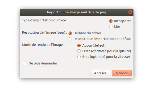 image menu importation image